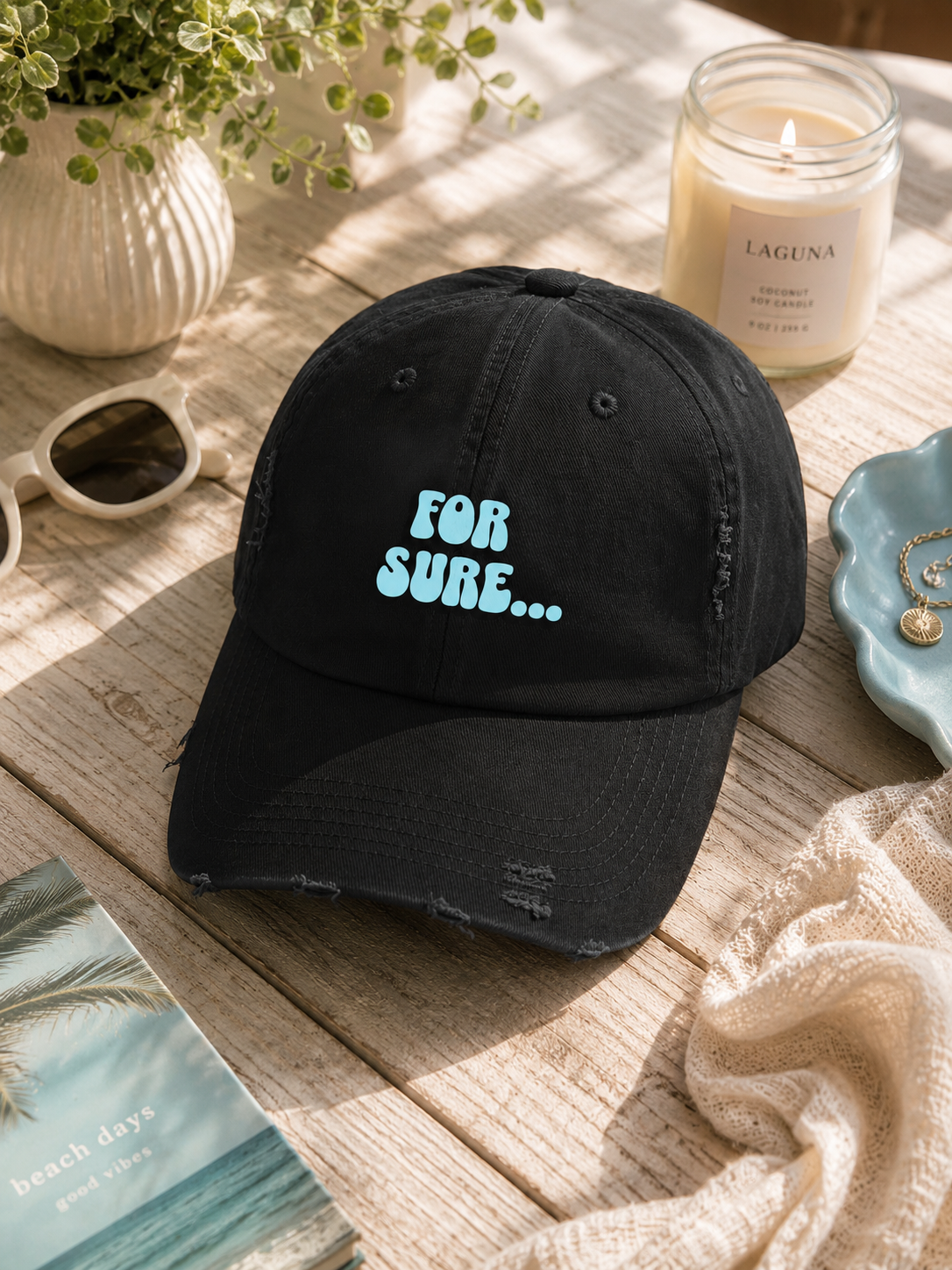 "For Sure" Cap : Blue Version