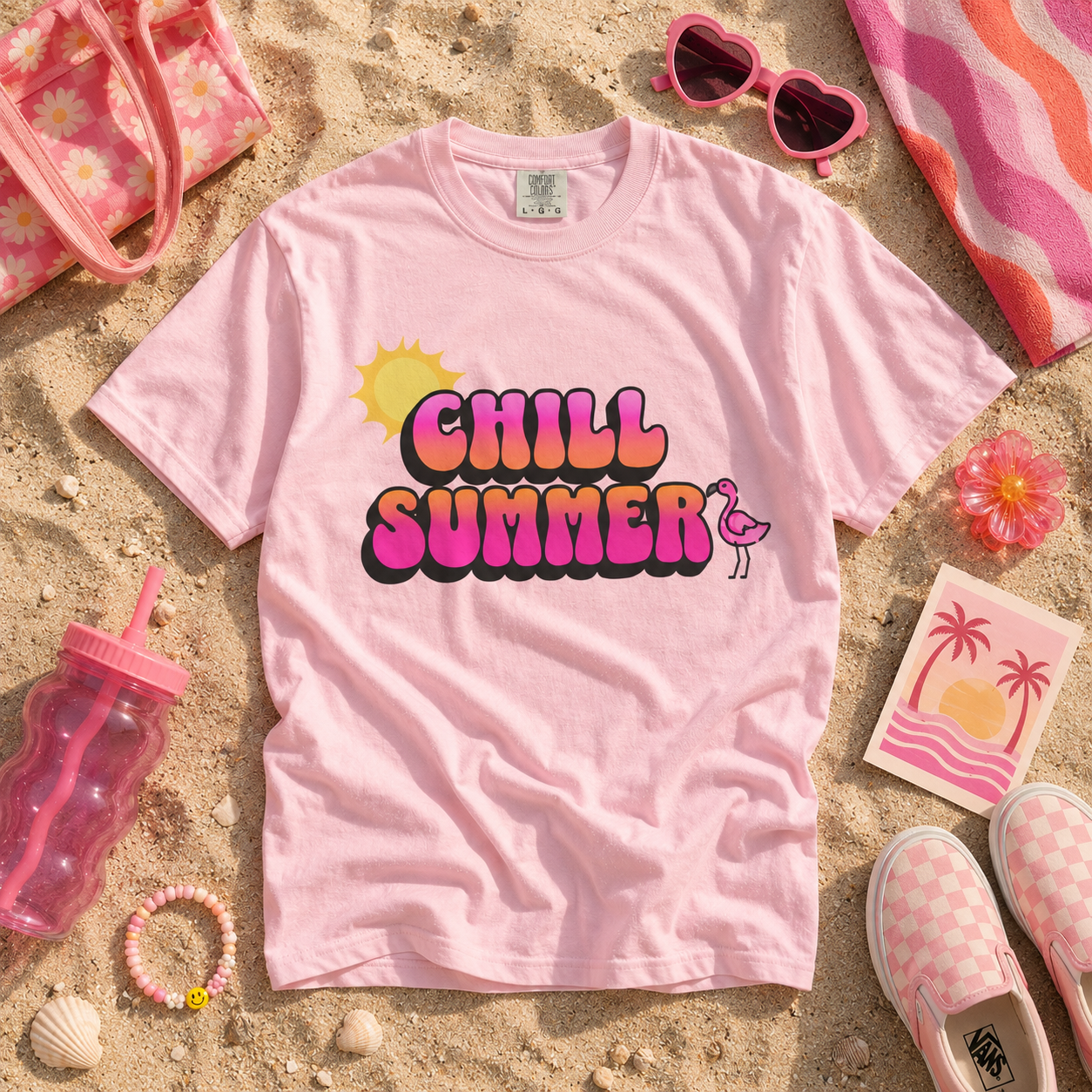 Chill Summer Shirt : Flamingo Version