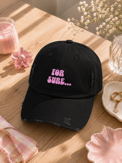 "For Sure" Cap : Pink Version