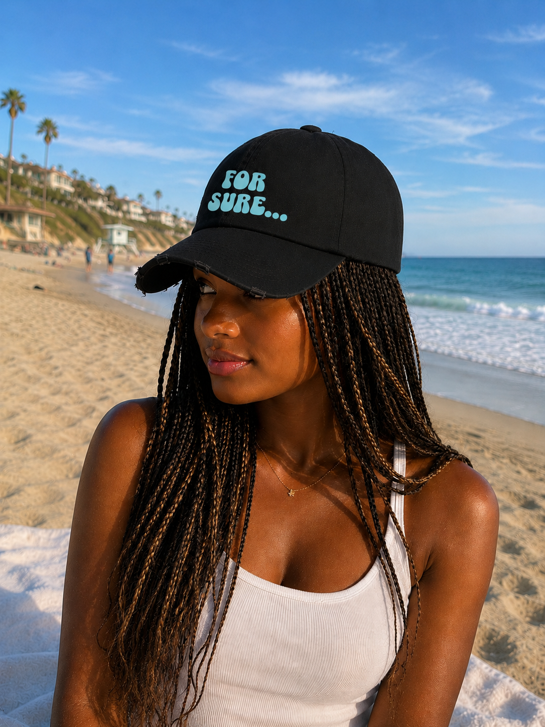 "For Sure" Cap : Blue Version