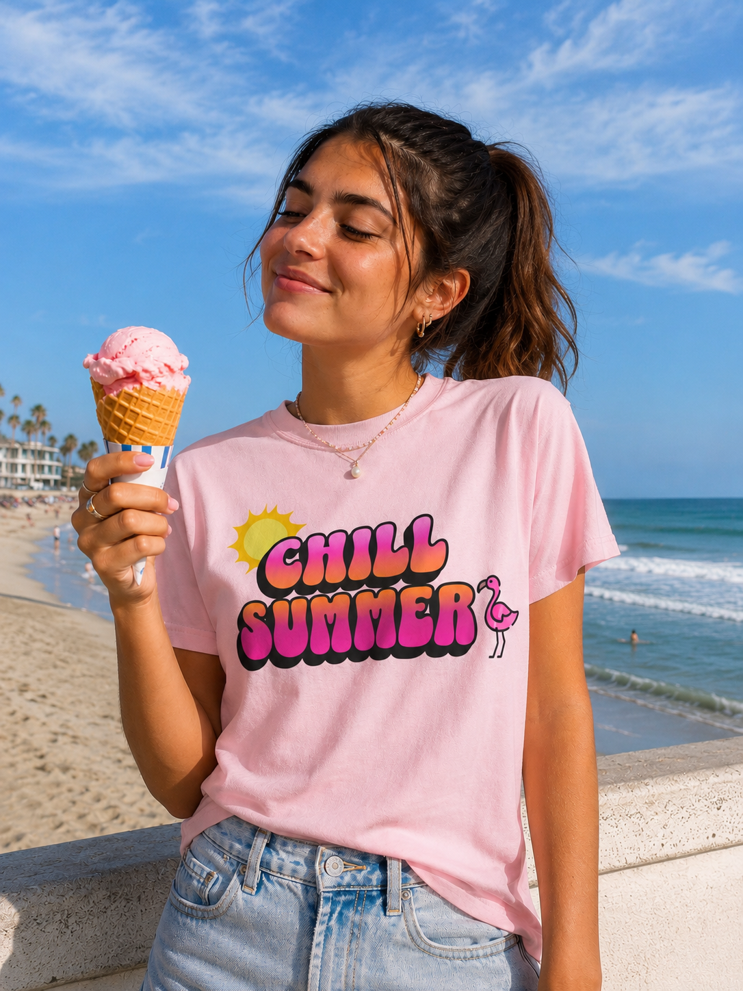 Chill Summer Shirt : Flamingo Version
