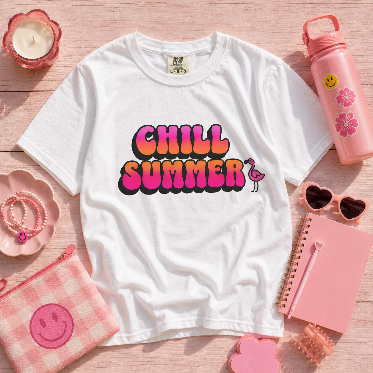 Chill Summer Shirt : Flamingo Version