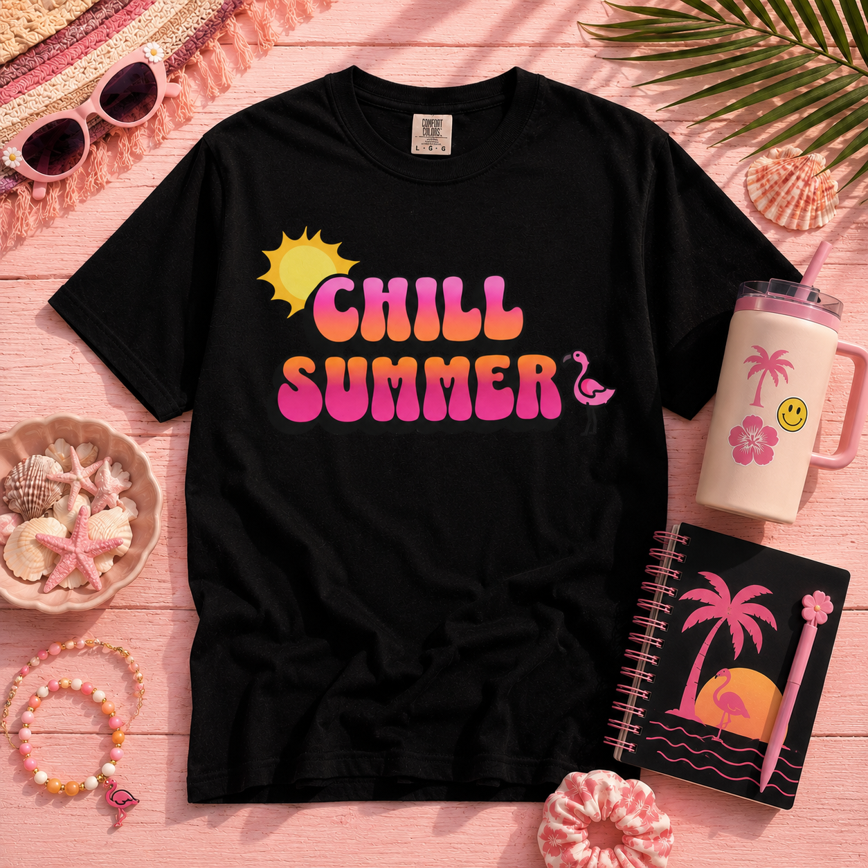 Chill Summer Shirt : Flamingo Version